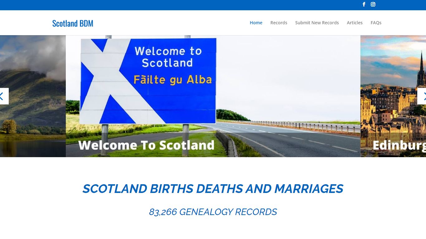 Scotland Births, Deaths And Marriages | Over 83,000 Records